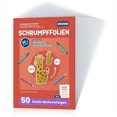Schrumpffolie Smowo 20 Stück transparent für kreative Bastelprojekte