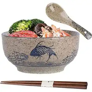 Tuyines Ramen Schüssel – Japanische Keramikschüssel für Suppen und Nudeln