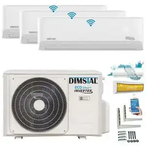 Dimstal Klimaanlage Twin-Rotary Trio Split mit 3 Innengeräten