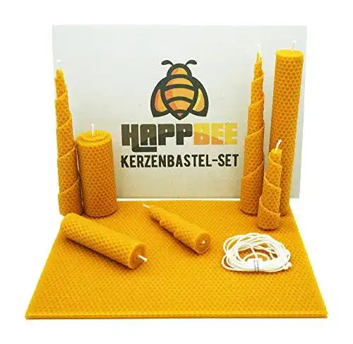 Bienenwachsplatten HappBee Bienenwachs-Kerzen Bastel-Set