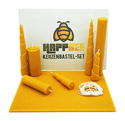 Bienenwachsplatten HappBee Bienenwachs-Kerzen Bastel-Set
