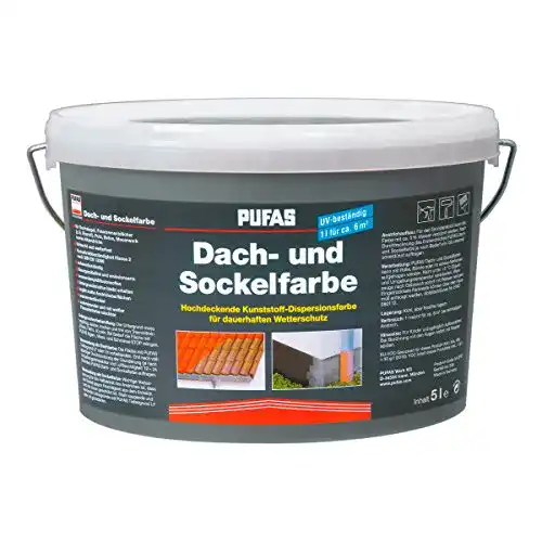 Sockelfarbe Pufas Dach- und 5 L Farbe in Schiefer für langlebige Anstriche