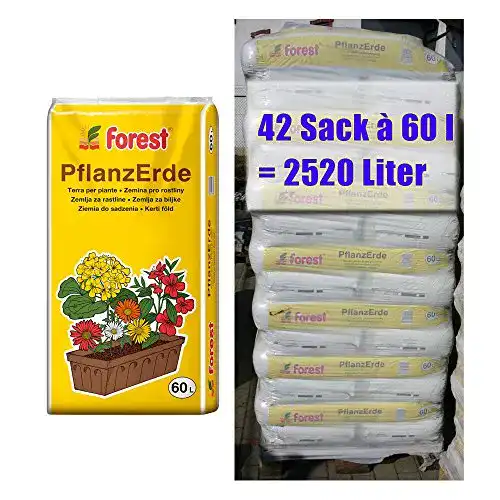 Pflanzerde Forest 42 Säcke à 60 Liter – Gesamtvolumen 2520 Liter