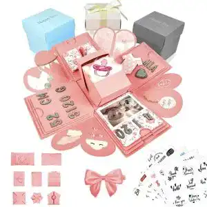 Explosionsbox Happy Box Überraschungsbox aus hochwertigem Papier