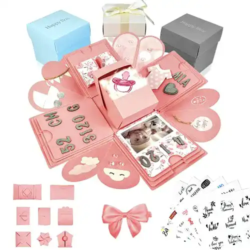 Explosionsbox Happy Box Überraschungsbox aus hochwertigem Papier