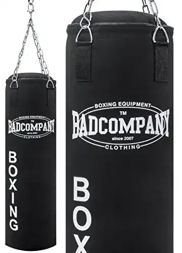 Boxsack Bad Company mit Vierpunkt Stahlkette aus Canvas