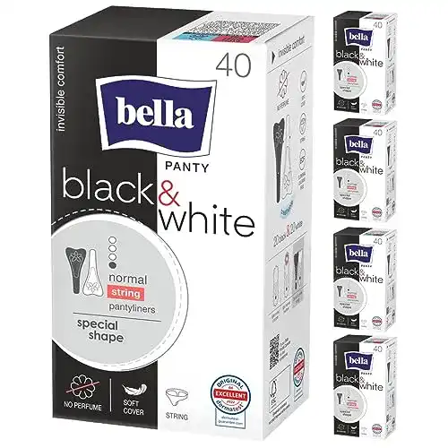 Slipeinlagen Bella Panty für Tanga – 5er Pack in Schwarz und Weiß