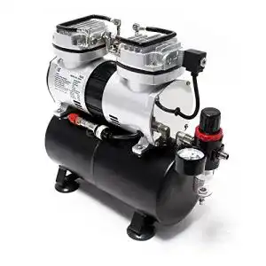 Airbrush Kompressor Wiltec AS196 mit Lufttank und 6 bar Druck