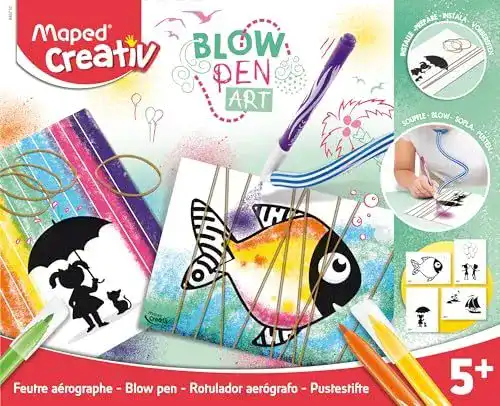 Pustestifte Maped Creativ 846710 – Puste-Stifte für kreative Kunstwerke