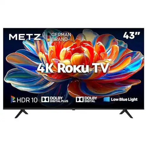 43 Zoll Metz Blue Roku TV – 4K UHD Smart TV mit HDR10 und Triple-Tuner