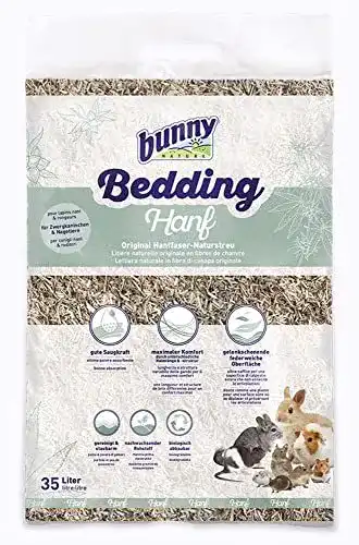 Hanfeinstreu Bunny Nature Bedding 35 l für Kaninchen und Nagetiere