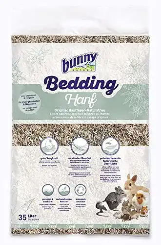 Hanfeinstreu Bunny Nature Bedding 35 l für Kaninchen und Nagetiere