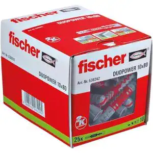 Dübel Fischer DuoPower 10 x 80, Grau, Universal, leistungsstark