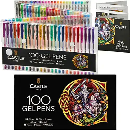 Gelstifte Castle Art Supplies 100er Set in Premium-Verpackung