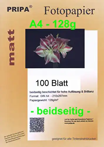 Fotopapier matt Pripa 100 Blatt InkJet Fotopapier beidseitig