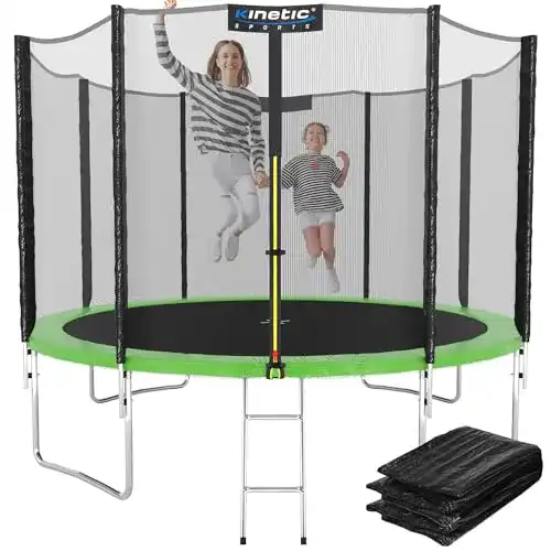 Kinetic Sports Trampolin Outdoor Salto Plus Ø 305 cm TÜV geprüfte Sicherheit