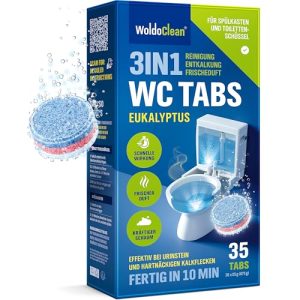 Spülkasten Entkalker WoldoClean WC-Tabs mit 3-Phasen Formel