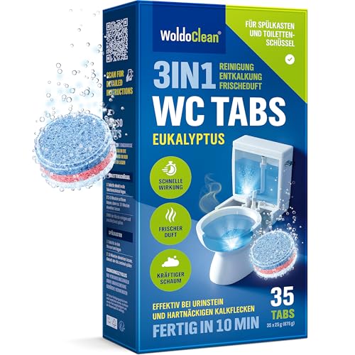 Spülkasten Entkalker WoldoClean WC-Tabs mit 3-Phasen Formel