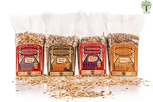 Räucherchips Axtschlag Set BBQ Favorites mit 8 Grillpapieren
