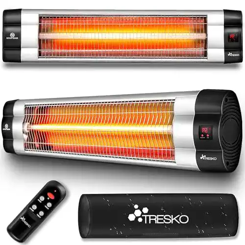 Wand-Heizstrahler Tresko Infrarot Heizstrahler 2500W mit Fernbedienung