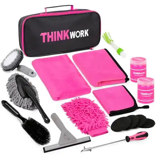 Auto Reinigungsset Thinkwork mit 17 Teilen für die Autopflege