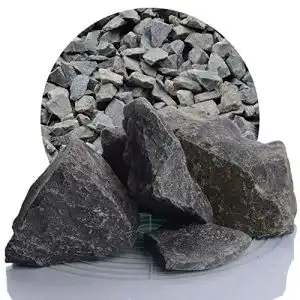 Gabionensteine aus Basalt anthrazit 25 kg für Gabionenzäune und Garten