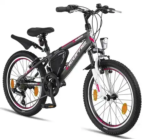 Mountainbike Licorne Bike Guide Premium 20 Zoll Fahrrad mit 18 Gängen