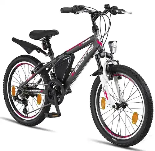 Mountainbike Licorne Bike Guide Premium 20 Zoll Fahrrad mit 18 Gängen