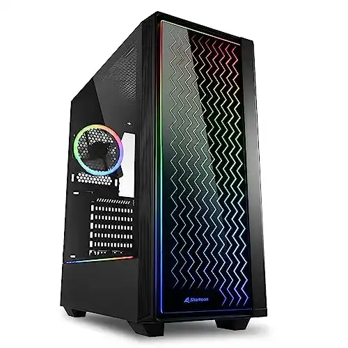 PC-Gehäuse Sharkoon RGB Lit 200 mit Beleuchtung und Kühlung