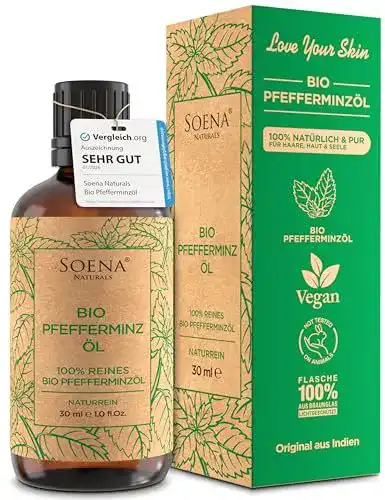 Bio Pfefferminzöl Soena – Natürliches ätherisches Öl für Aromatherapie