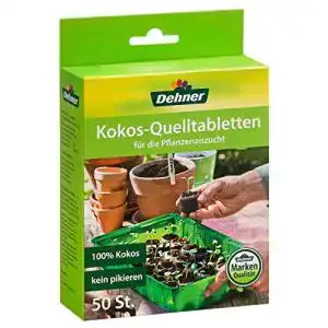 Quelltabletten Dehner Kokos – Kokoserde Quelltabs für Aussaaterde