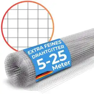 Volierendraht Kraptrap Drahtgitter verzinkt 6×6 mm 12m x 1m