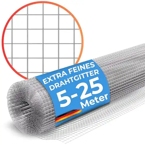 Volierendraht Kraptrap Drahtgitter verzinkt 6×6 mm 12m x 1m