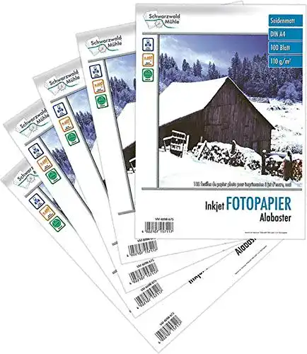 Fotopapier 10×15 Schwarzwald Mühle, 500 Blatt, matt 110 g/m²
