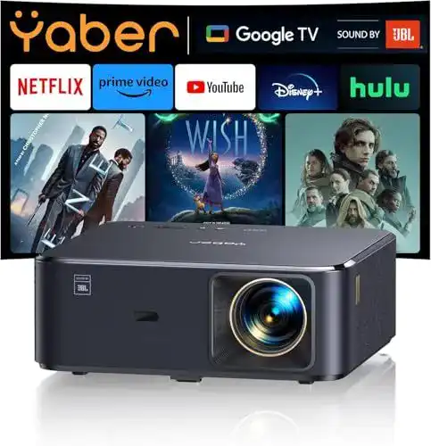 Yaber K2s LED-Beamer mit integriertem TV-Dongle und NFC-Technologie