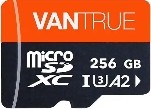 Vantrue 256GB Micro-SD Speicherkarte A2 UHS-I U3 für 4K Anwendungen