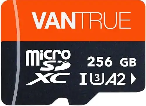 Vantrue 256GB Micro-SD Speicherkarte A2 UHS-I U3 für 4K Anwendungen