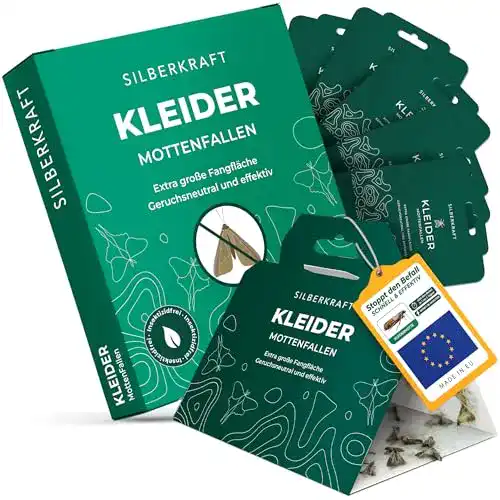 Mottenfalle Silberkraft, 6 Stück, Klebefallen zur Kontrolle von Motten