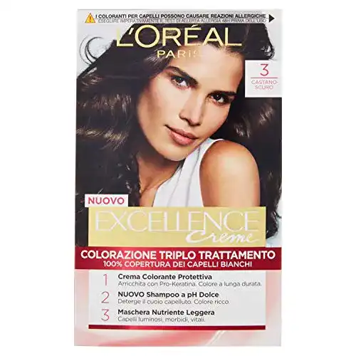 Haarfarbe Dunkelbraun L’Oréal Excellence Creme N 3