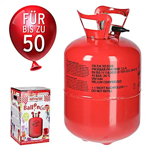 Heliumgas Cepewa für 50 Ballons Heliumflasche mit Gasfüllung