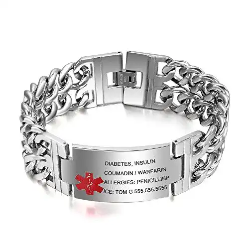 Notfallarmband Grand Made – Personalisierte medizinische Alert ID