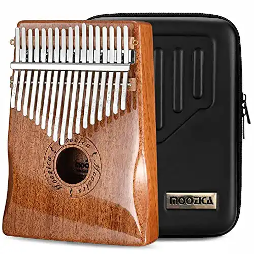 Kalimba Moozica 17 Tasten Daumenklavier aus massivem Mahagoniholz