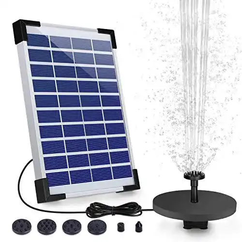 Solar-Springbrunnen AISITIN mit 5,5 W Solar Teichpumpe