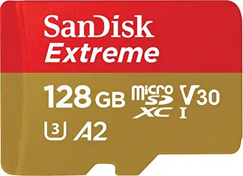 SanDisk Extreme microSDXC UHS-I Speicherkarte 128GB für Actioncams und Drohnen