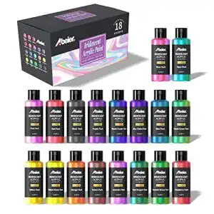Modellbaufarben ABEIER schillernde Acrylfarbe Set mit 18 Metallic-Farben