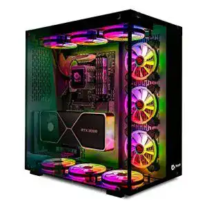 PC-Gehäuse Talius Cronos ATX mit gehärtetem Glas und RGB-Beleuchtung