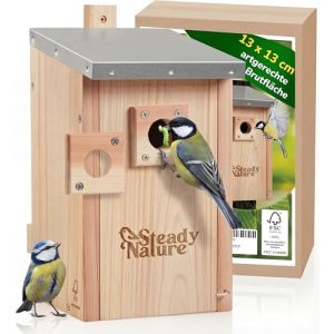 Nistkasten für Meisen von Steady Nature – Blaumeisen und Kohlmeisen