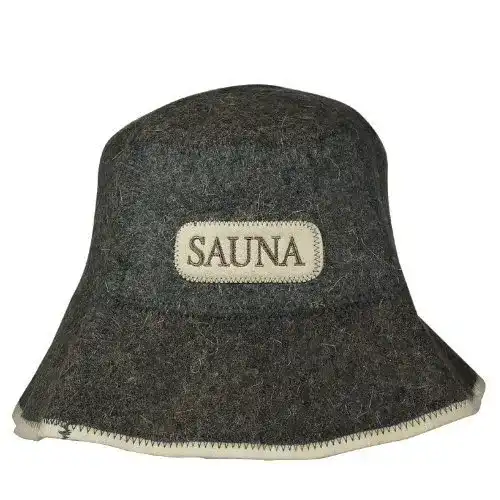 Saunahut GMMH mit Sauna Stickerei aus 100% Filz