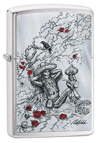 Zippo Sturmfeuerzeug Rick Rietveld Chrome Brushed nachfüllbar