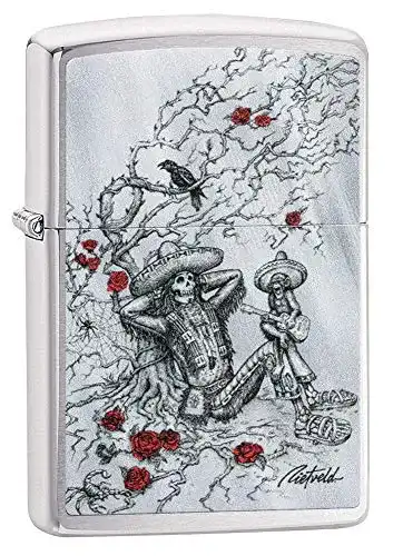 Zippo Sturmfeuerzeug Rick Rietveld Chrome Brushed nachfüllbar